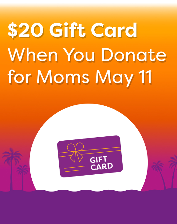 $20 gift card when you donate