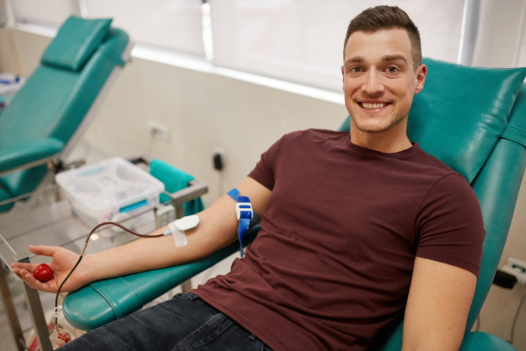 person donating blood